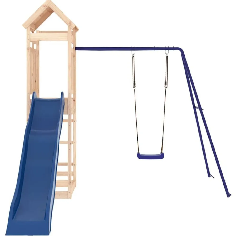 vidaXL Estructuras Para Juegos Al Aire Libre-Parque infantil de exterior madera maciza de pino