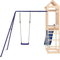vidaXL Estructuras Para Juegos Al Aire Libre-Parque infantil de exterior madera maciza de pino