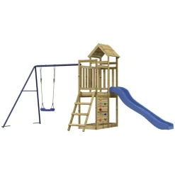 vidaXL Parque infantil de exterior madera de pino impregnada Clearance