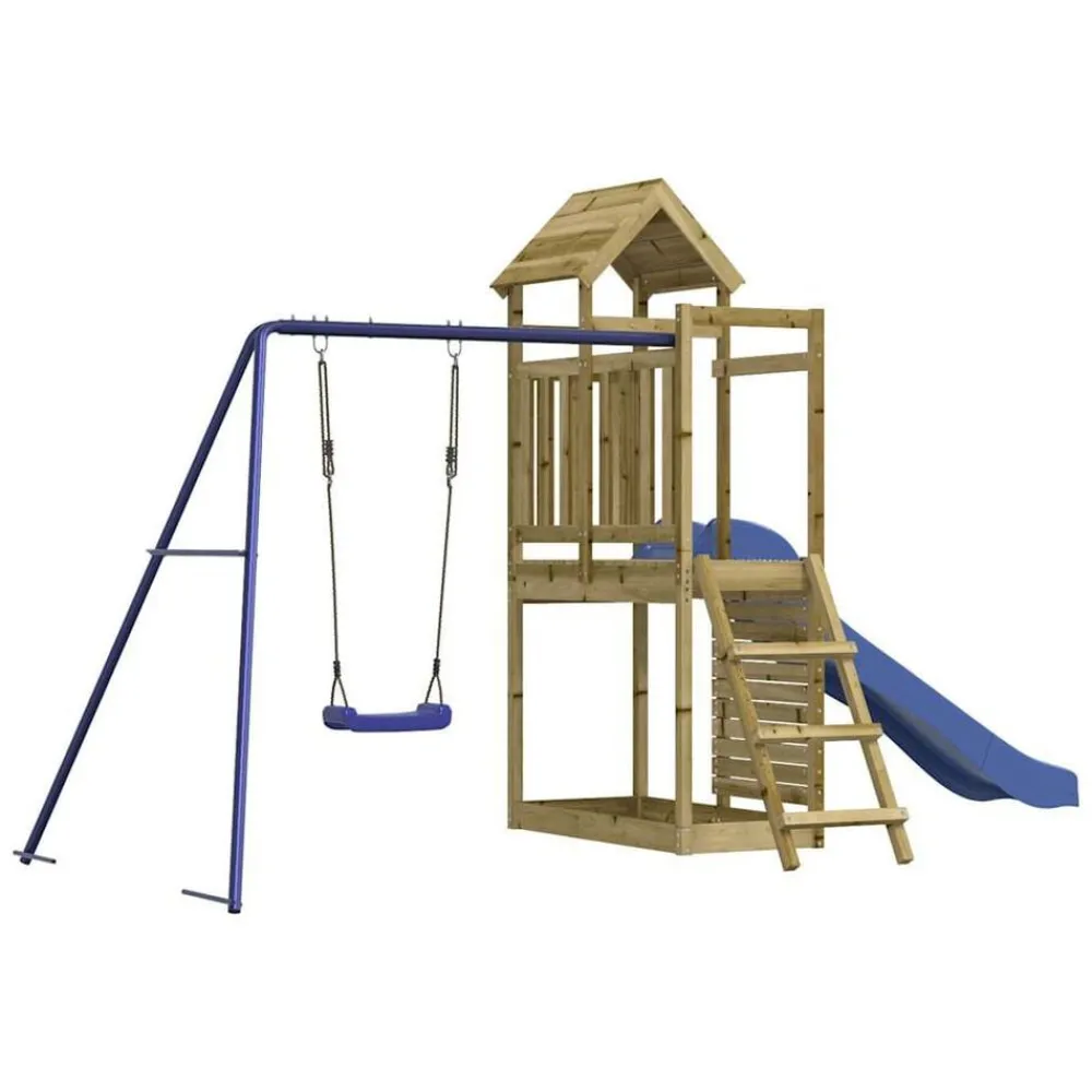 vidaXL Parque infantil de exterior madera de pino impregnada Clearance