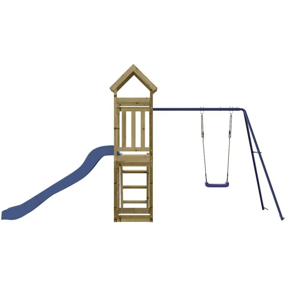 vidaXL Parque infantil de exterior madera de pino impregnada Clearance