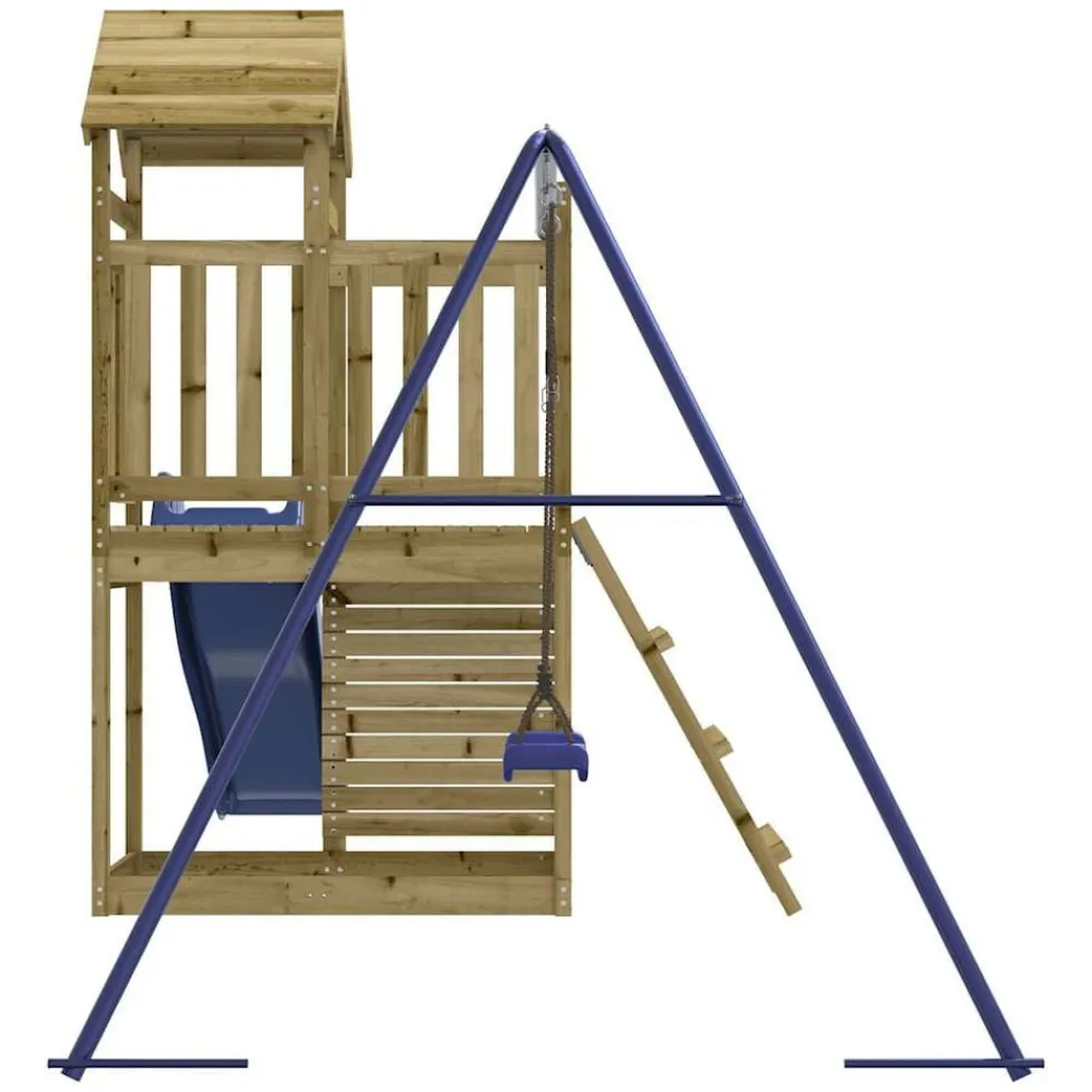 vidaXL Parque infantil de exterior madera de pino impregnada Clearance