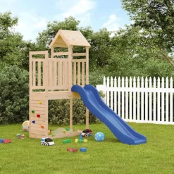 vidaXL Estructuras Para Juegos Al Aire Libre-Parque infantil de exterior madera maciza de pino