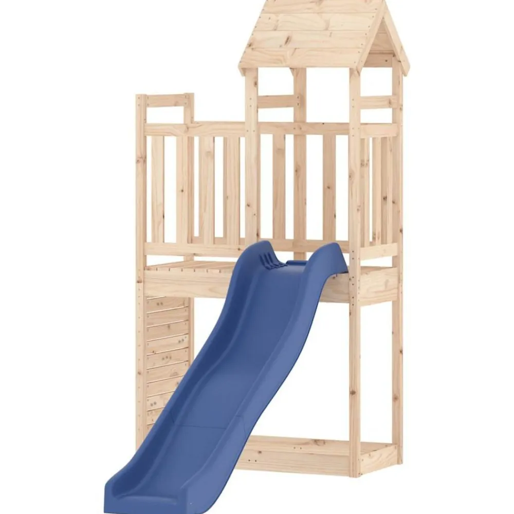 vidaXL Estructuras Para Juegos Al Aire Libre-Parque infantil de exterior madera maciza de pino