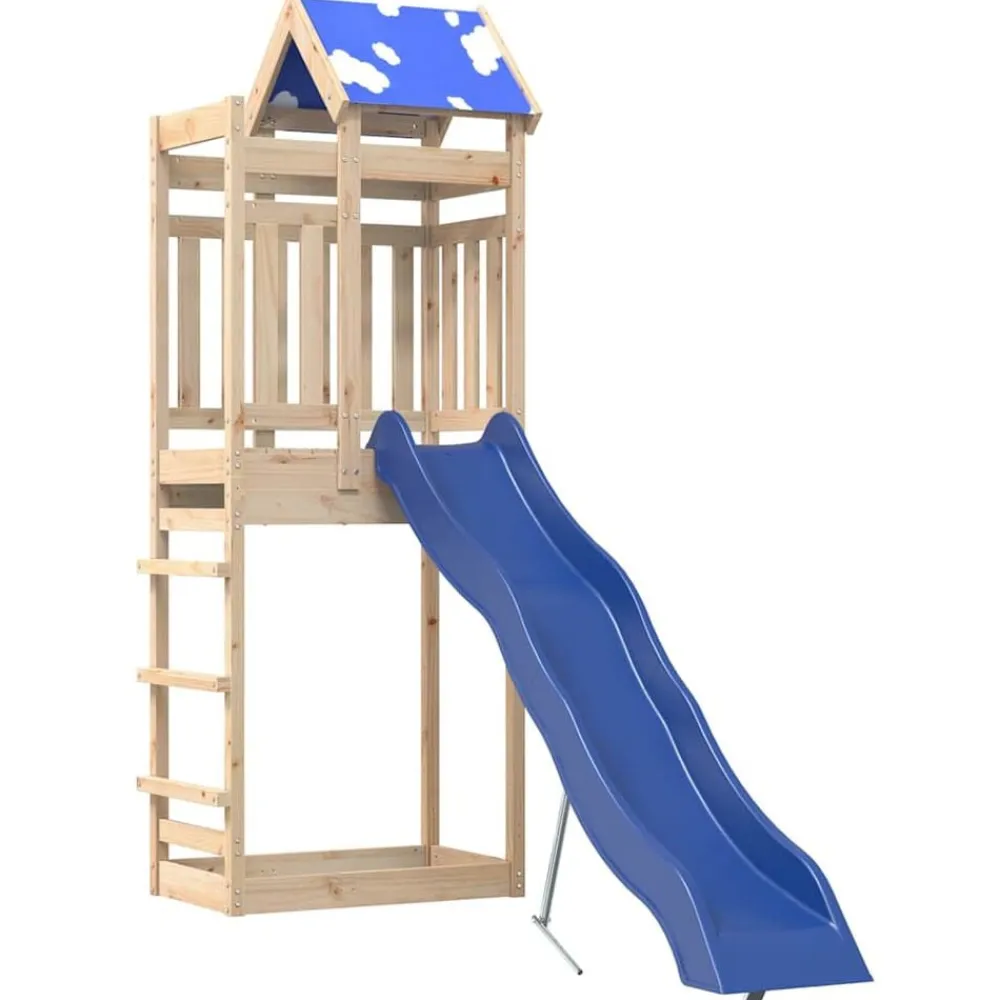 vidaXL Parque infantil de exterior de madera maciza de pino Hot