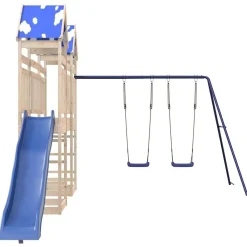 vidaXL Parque infantil de exterior de madera maciza de pino Clearance