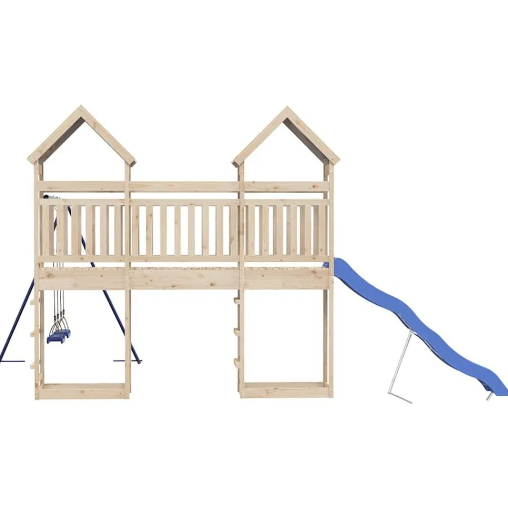 vidaXL Parque infantil de exterior de madera maciza de pino Clearance