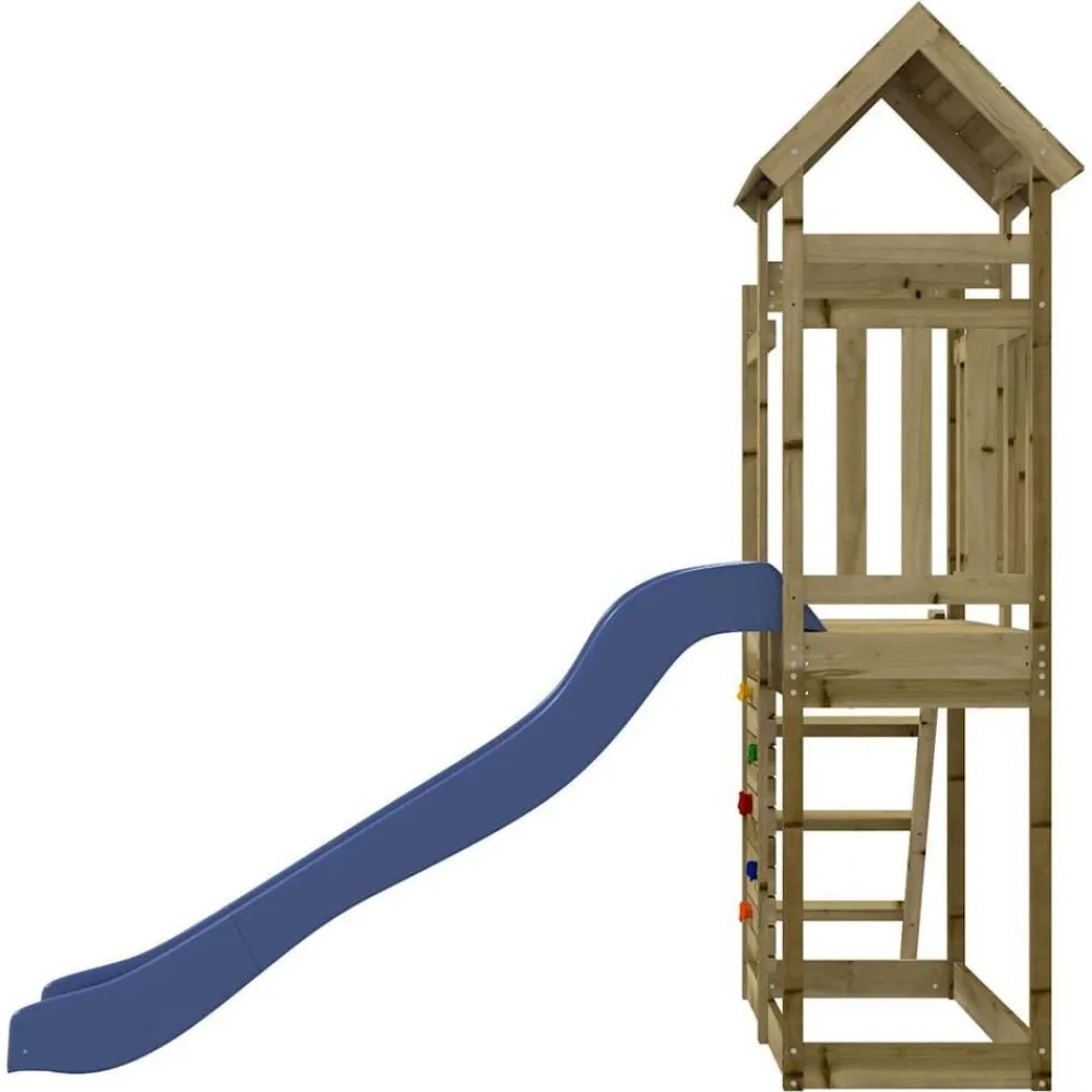 vidaXL Parque infantil de exterior madera de pino impregnada Clearance