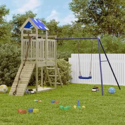 vidaXL Parque infantil de exterior madera de pino impregnada Outlet