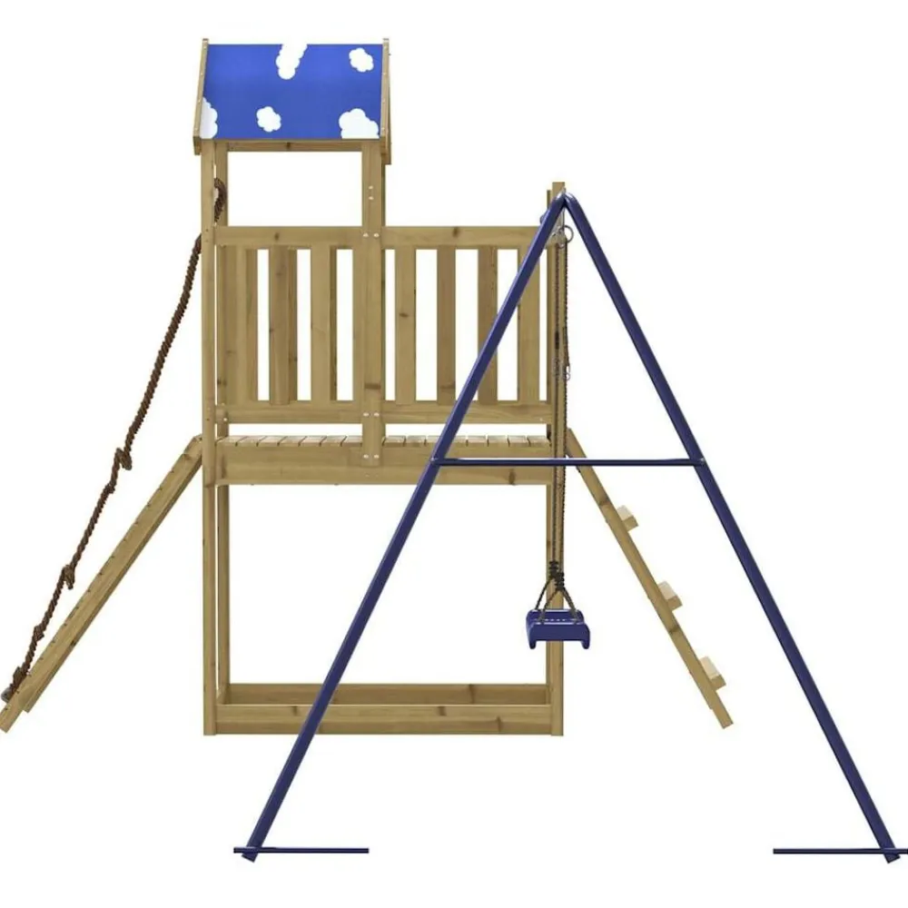 vidaXL Parque infantil de exterior madera de pino impregnada Outlet