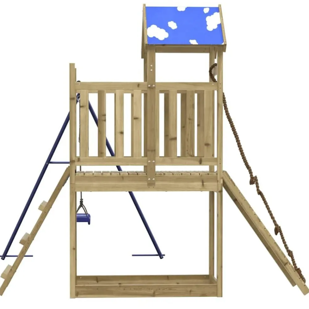 vidaXL Parque infantil de exterior madera de pino impregnada Outlet