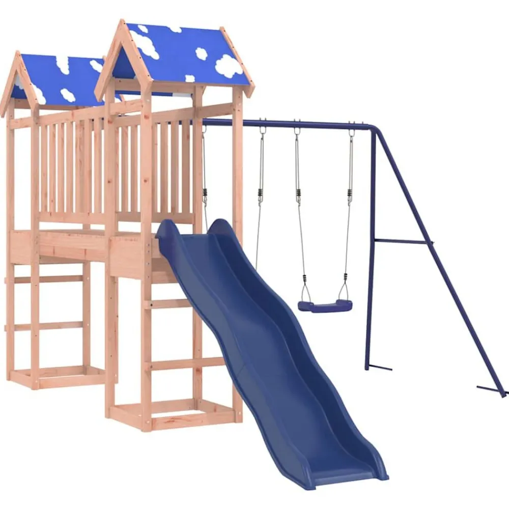 vidaXL Estructuras Para Juegos Al Aire Libre-Parque infantil de exterior madera maciza de abeto Douglas