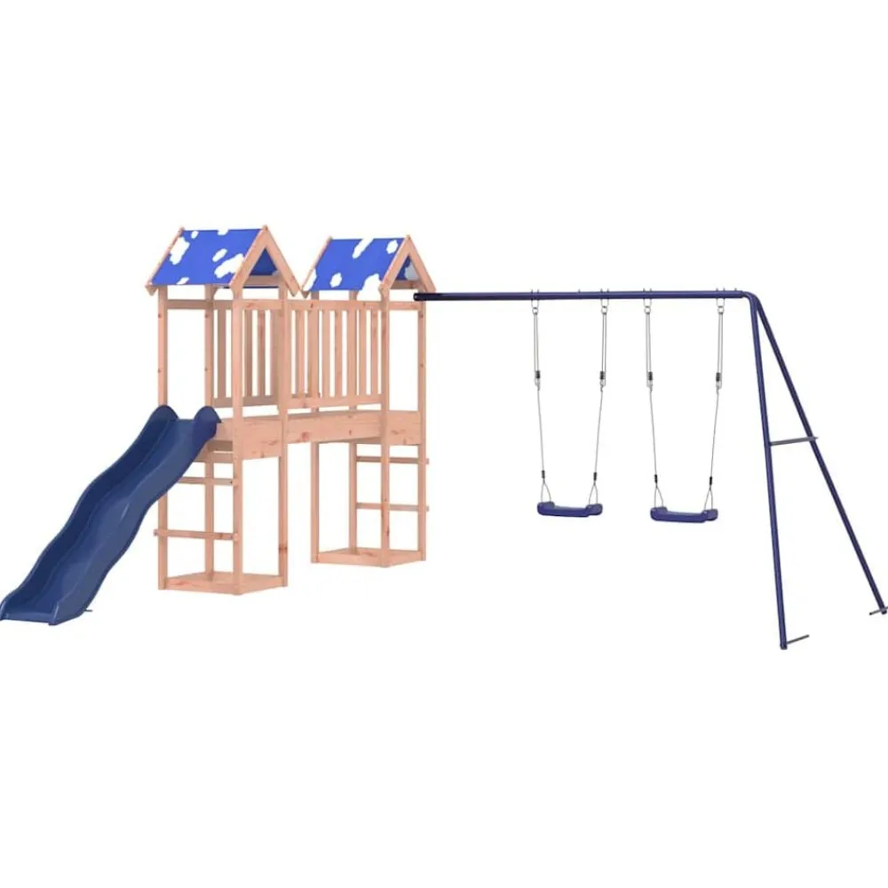 vidaXL Estructuras Para Juegos Al Aire Libre-Parque infantil de exterior madera maciza de abeto Douglas
