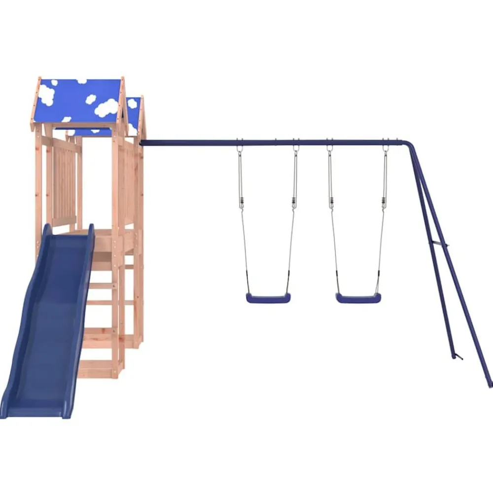 vidaXL Estructuras Para Juegos Al Aire Libre-Parque infantil de exterior madera maciza de abeto Douglas