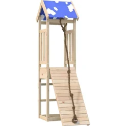 vidaXL Estructuras Para Juegos Al Aire Libre-Parque infantil de exterior de madera maciza de pino