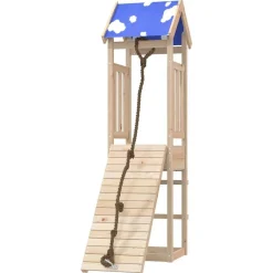 vidaXL Estructuras Para Juegos Al Aire Libre-Parque infantil de exterior de madera maciza de pino