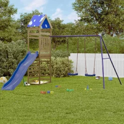 vidaXL Estructuras Para Juegos Al Aire Libre-Parque infantil de exterior madera de pino impregnada
