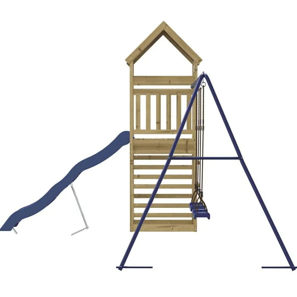 vidaXL Estructuras Para Juegos Al Aire Libre-Parque infantil de exterior madera de pino impregnada