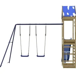 vidaXL Estructuras Para Juegos Al Aire Libre-Parque infantil de exterior madera de pino impregnada