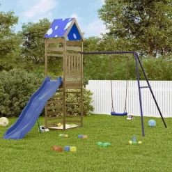 vidaXL Parque infantil de exterior madera de pino impregnada Sale
