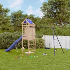 vidaXL Estructuras Para Juegos Al Aire Libre-Parque infantil de exterior de madera maciza de pino