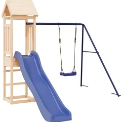 vidaXL Estructuras Para Juegos Al Aire Libre-Parque infantil de exterior madera maciza de pino