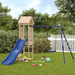 vidaXL Estructuras Para Juegos Al Aire Libre-Parque infantil de exterior madera maciza de pino