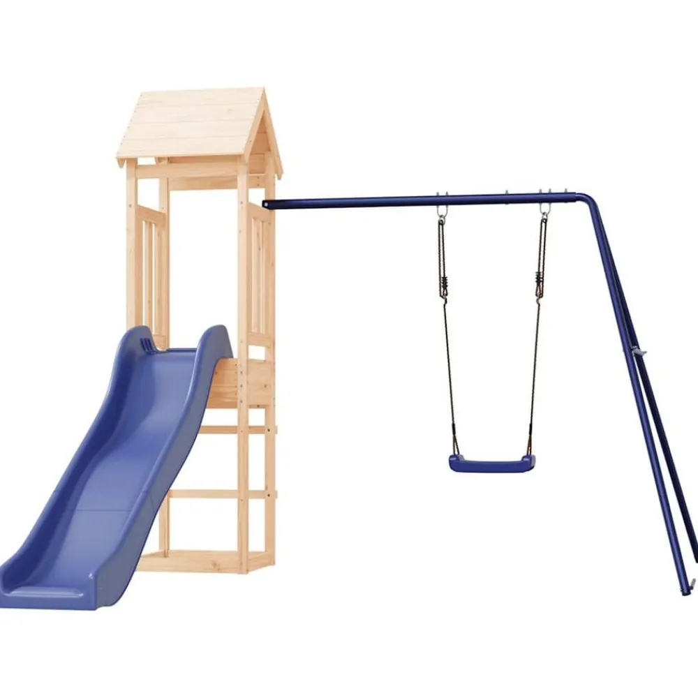 vidaXL Estructuras Para Juegos Al Aire Libre-Parque infantil de exterior madera maciza de pino