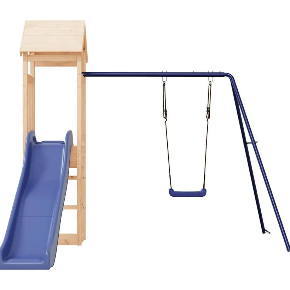 vidaXL Estructuras Para Juegos Al Aire Libre-Parque infantil de exterior madera maciza de pino