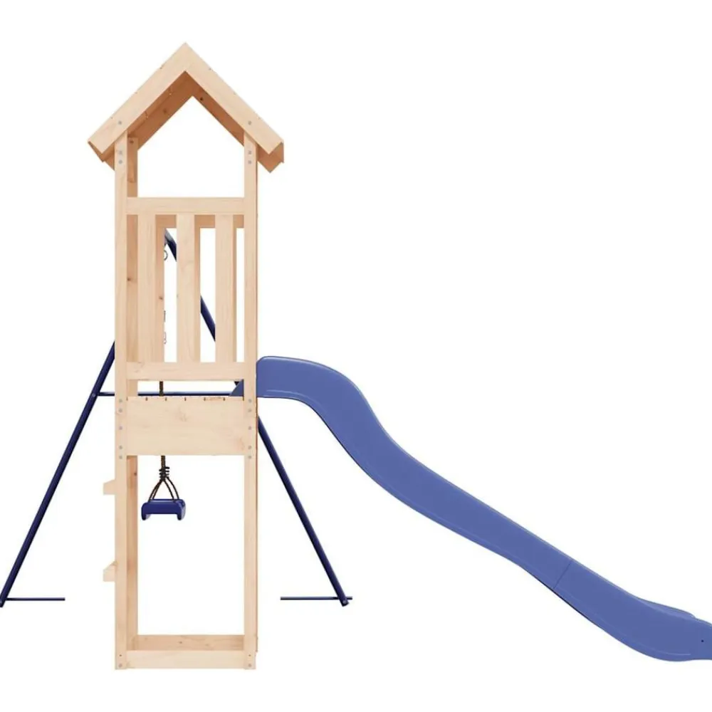 vidaXL Estructuras Para Juegos Al Aire Libre-Parque infantil de exterior madera maciza de pino