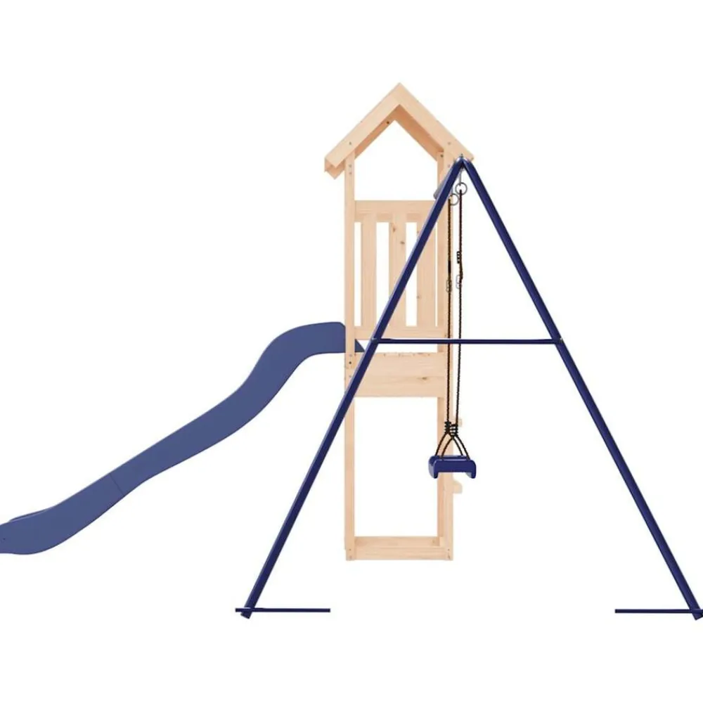 vidaXL Estructuras Para Juegos Al Aire Libre-Parque infantil de exterior madera maciza de pino