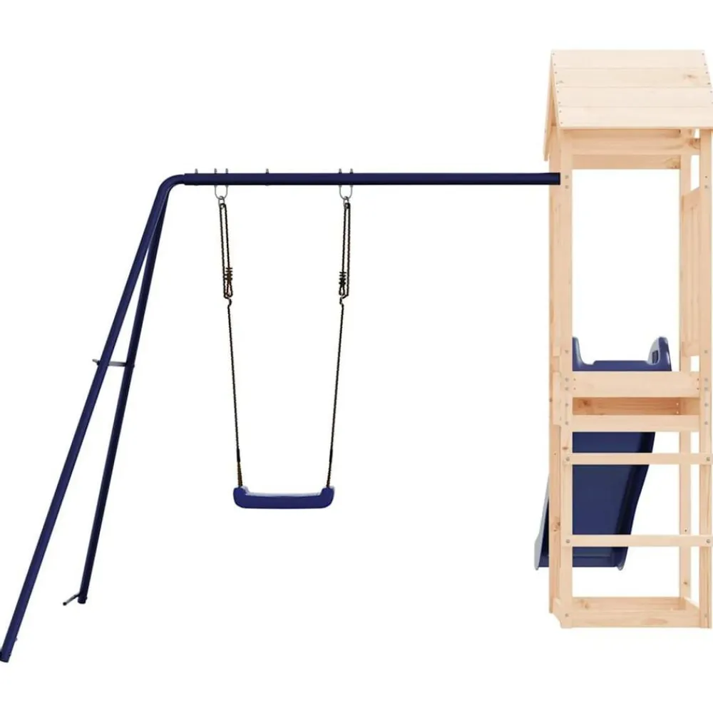 vidaXL Estructuras Para Juegos Al Aire Libre-Parque infantil de exterior madera maciza de pino
