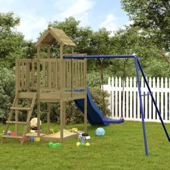 vidaXL Parque infantil de exterior madera de pino impregnada Hot