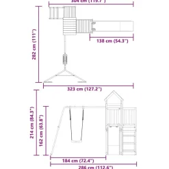 vidaXL Parque infantil de exterior madera de pino impregnada Hot