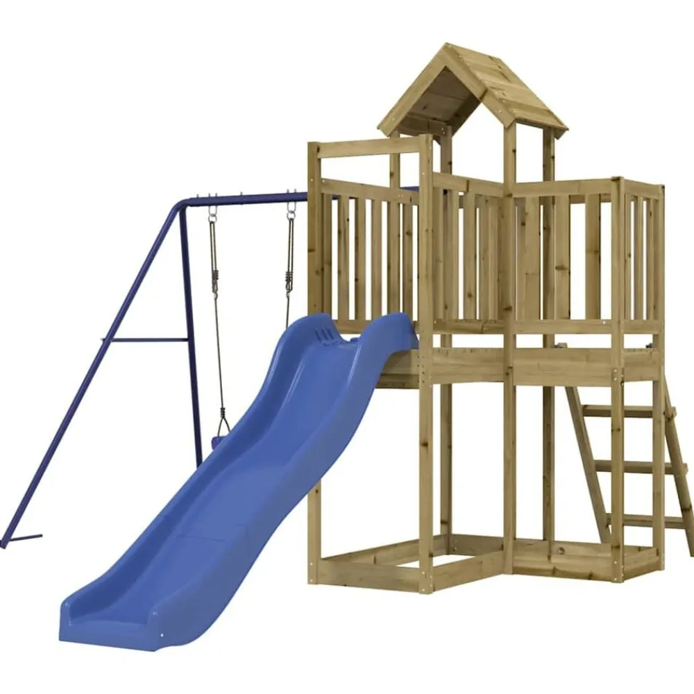 vidaXL Parque infantil de exterior madera de pino impregnada Hot
