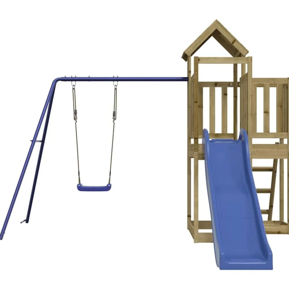 vidaXL Parque infantil de exterior madera de pino impregnada Hot