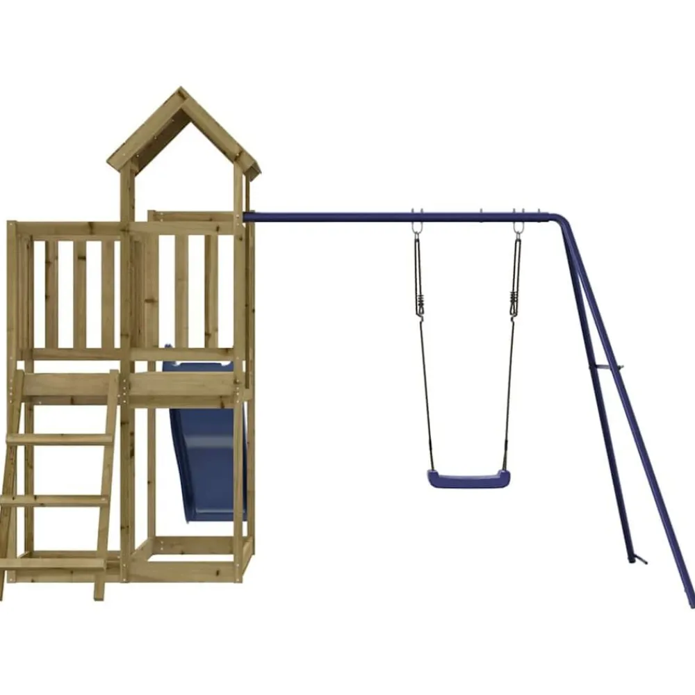vidaXL Parque infantil de exterior madera de pino impregnada Hot