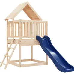 vidaXL Estructuras Para Juegos Al Aire Libre-Parque infantil de exterior madera maciza de pino