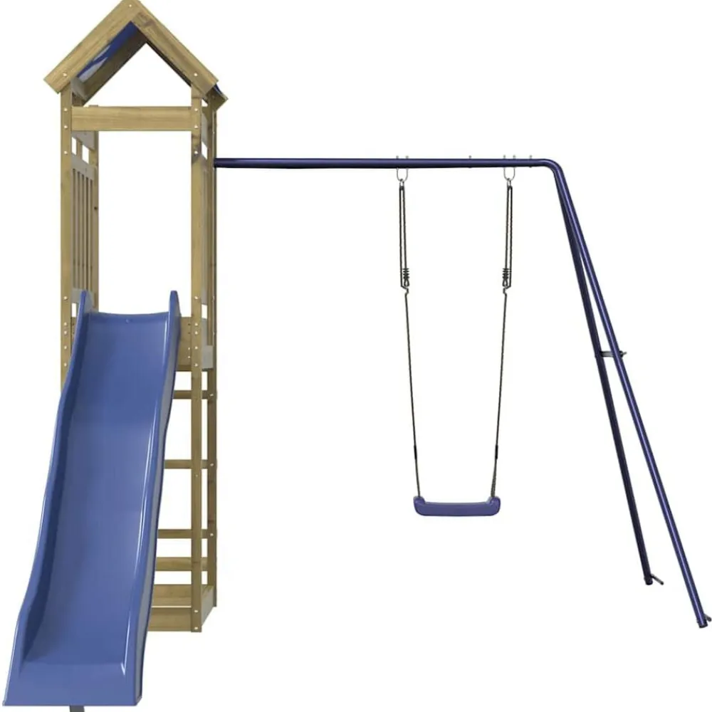 vidaXL Estructuras Para Juegos Al Aire Libre-Parque infantil de exterior madera de pino impregnada