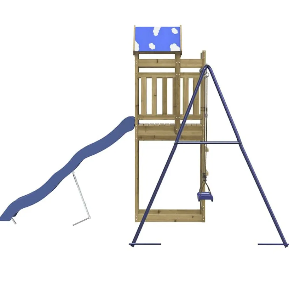 vidaXL Estructuras Para Juegos Al Aire Libre-Parque infantil de exterior madera de pino impregnada