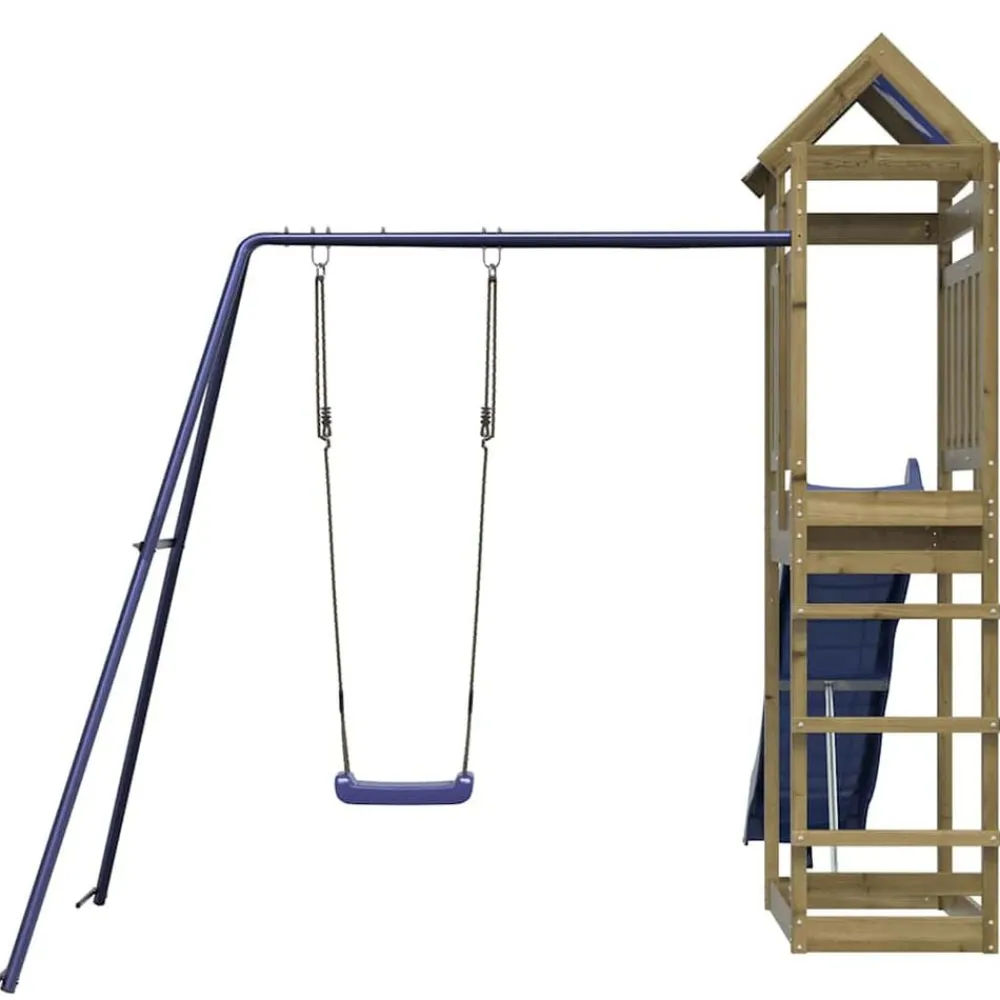 vidaXL Estructuras Para Juegos Al Aire Libre-Parque infantil de exterior madera de pino impregnada