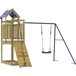 vidaXL Estructuras Para Juegos Al Aire Libre-Parque infantil de exterior madera de pino impregnada