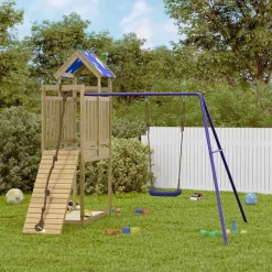 vidaXL Estructuras Para Juegos Al Aire Libre-Parque infantil de exterior madera de pino impregnada