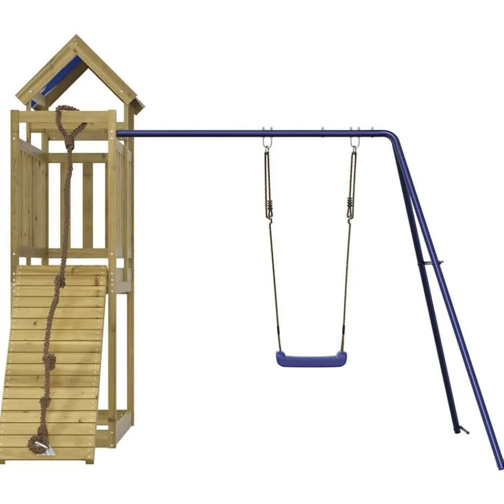 vidaXL Estructuras Para Juegos Al Aire Libre-Parque infantil de exterior madera de pino impregnada
