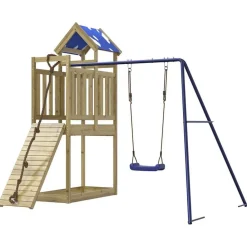vidaXL Estructuras Para Juegos Al Aire Libre-Parque infantil de exterior madera de pino impregnada