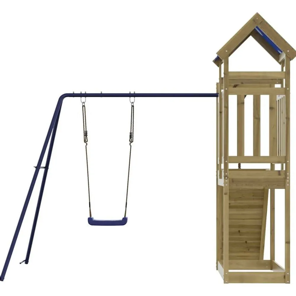 vidaXL Estructuras Para Juegos Al Aire Libre-Parque infantil de exterior madera de pino impregnada
