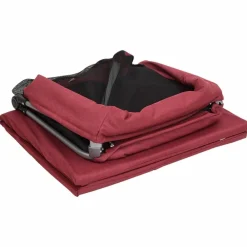 vidaXL Parque infantil para bebés con colchón tela lino Rojo Sale