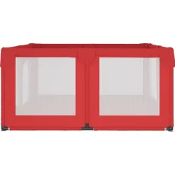 vidaXL Parque para bebés con 2 puertas tela Oxford Rojo Discount