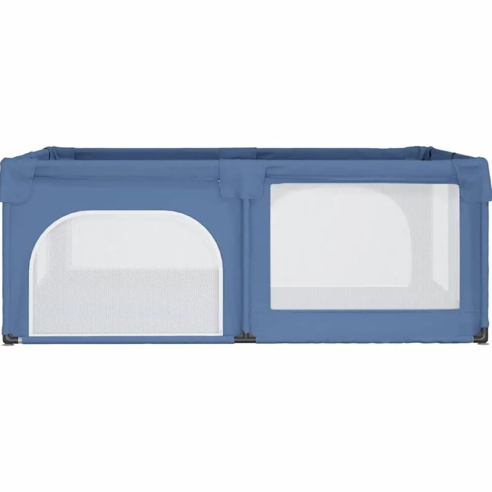 vidaXL Parque para bebés con 2 puertas tela Oxford Azul claro Hot