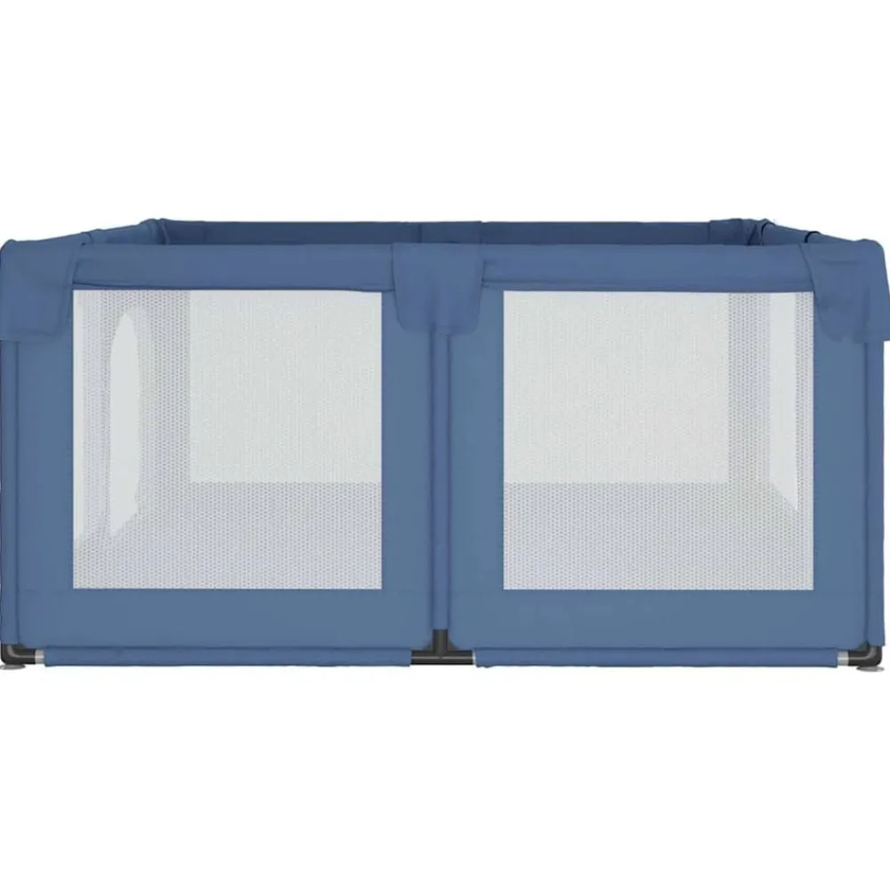 vidaXL Parque para bebés con 2 puertas tela Oxford Azul claro Hot
